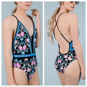 Nanette Lepore Floral Print Goddess One Piece Swimsuit